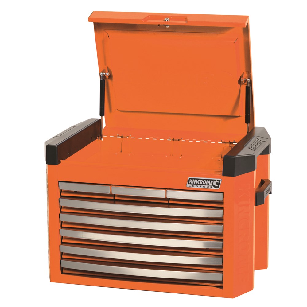 KINCROME CHEST 8 DRAWER CONTOUR FLAME ORANGE